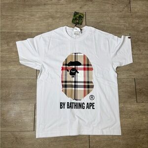 Bape White Short Sleeve Tees Graphic Collection